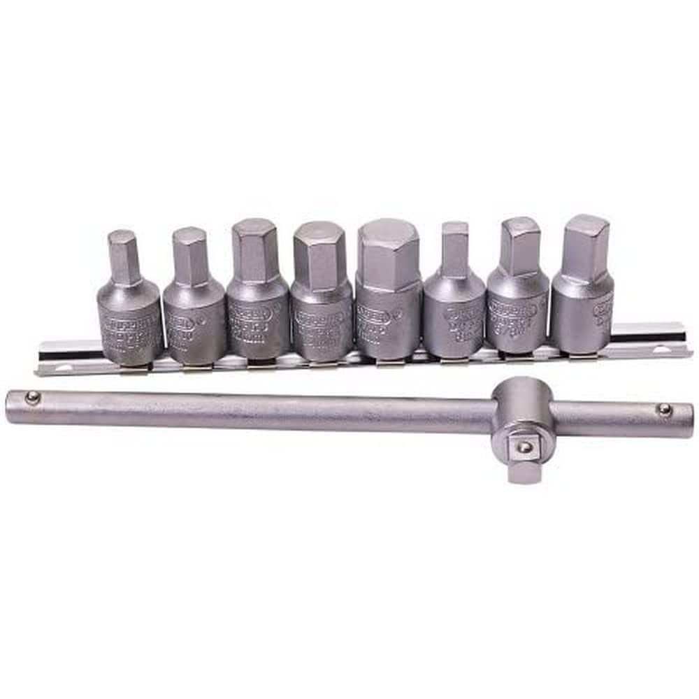 Draper 38329 Drain Plug Key Set, 3/8" Square Drive, 10 Pieces,Blue
