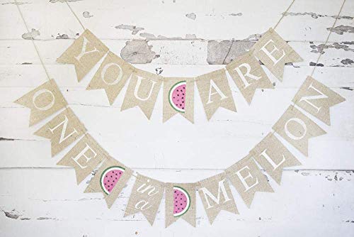 You Are One In A Melon Banner | Summer First Birthday Party Decoration - Thumbnail 2