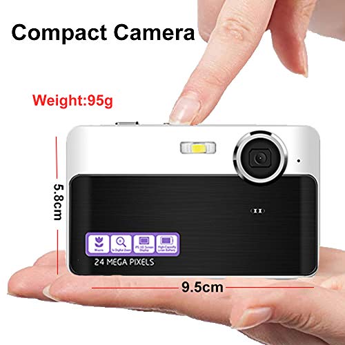 Digital Camera Compact Camera 24 MP Digital Cameras Mini Camera 2.4 inch LCD Screen Vlogging