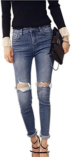 Amazon ガーリードール Girly Doll デニムパンツ Ul h52 16春夏商品 ボトム パンツ デニム ジーパン ジーンズ カジュアル ダメージ加工 クラッシュデニム クラッシュジーンズ 31 ブルー ジーンズ 通販