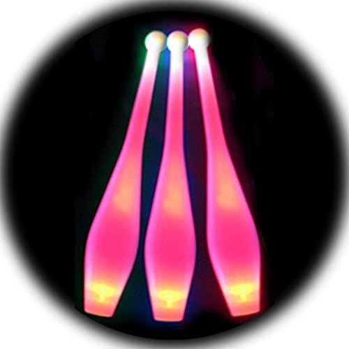 Red LED Juggling Clubs (Set of 3)