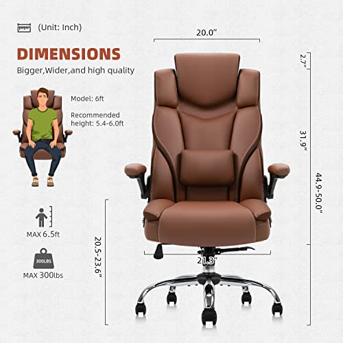 YAMASORO Ergonomic Executive Office Chair High Back Leather Computer