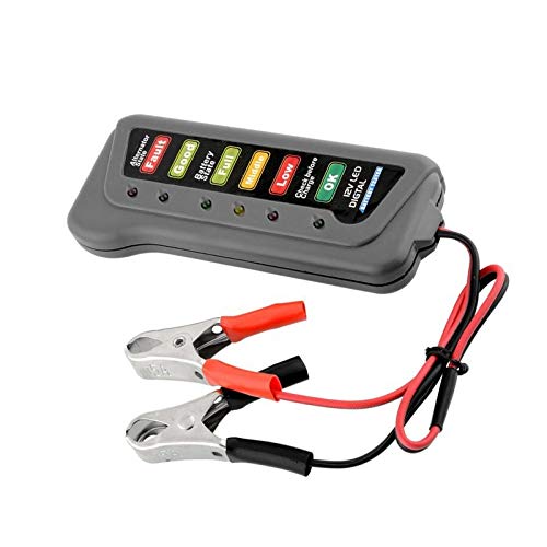 Aofan 12V Auto Battery Tester Multi Functions Car Battery Diagnostic Tools & Alternator Tester with 6 LED Lights for Car Motorcycle Alternator
