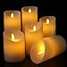 Flameless Candles Flickering Light Pillar Real Smooth Wax with Timer and 10-key Remote for Wedding,Votive,Yoga and Decorationset of 6