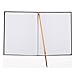 Blueline Executive Notebook with Ribbon Bookmark, 1-Subject, Medium/College Rule, Black Cover, (75) 10.75 x 8.5 Sheets