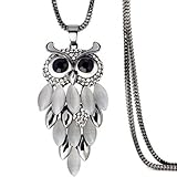 iLH® Clearance Deals Owl Pendant Necklace Women Vintage Glass Cabochon Necklace Jewelry by ZYooh (C) (A)