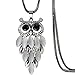 Botrong Bohemia Retro Owl Turquoise Necklace Delicate Carved Jewelry Good Gift