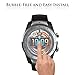 Orzero (4 Pack) For Ticwatch Pro 4G, Ticwatch Pro, Ticwatch Pro 2020 Smartwatch Tempered Glass Screen Protector, 2.5D Arc Edges 9 Hardness HD Anti-Scratch Bubble-Free (Lifetime Replacement)