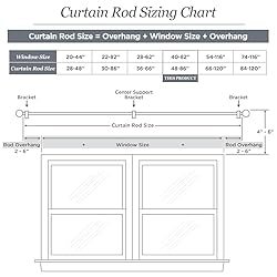 Kenney Kendall Knob Window Curtain Rod, Adjustable