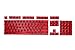 Doomhammer SA 104 PBT Double Shot Backlit Keycaps for Cherry MX Switches - Ball Style (Red)