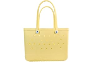 Simply Southern Large Waterproof Tote Bag – EVA Material, Adult Beach Bag, Improved Handle, Zipper Pouch, Anti-Tip Totebag