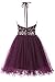 Musever Women's Halter Short Homecoming Dress Beading Tulle Prom Dress Red US 2