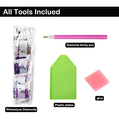 DIY 5D Diamond Painting Kits for Adults Full Drill Embroidery Paintings Rhinestone Pasted DIY Painting Cross Stitch Arts Crafts for Home Wall Decor 30x40cm/11.8×15.7Inches (Dog)