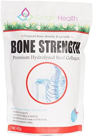 Premium Collagen Powder Increases Bone Strength - Improves Bone Density &amp; Stability - Helps to strengthen brittle and weak bones, High Protein Peptides Fat Free - 15.9oz