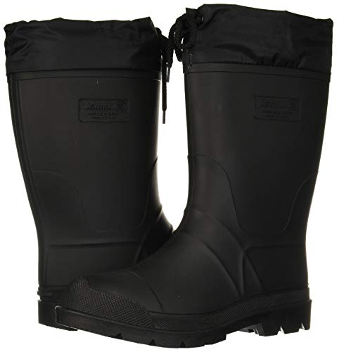 Kamik Forester Insulated Rubber Hunting Boots - Waterproof Insulated Boots for Men - Slip-Resistant Outsole for Hunting - Snow Shoes with Removable Liner - Mid-Calf Height - Black - 10