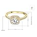 Winter.Z Womens Jewelry Circular Bead Square Ring Diamond Platinum Ring Wedding Size 9