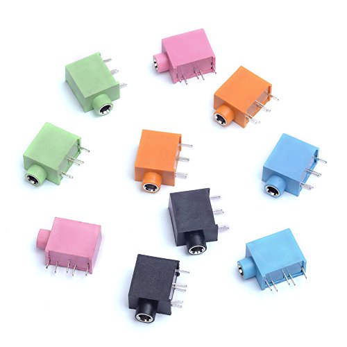 Cylewet 10Pcs 3.5mm Stereo Female Audio Socket Headphone Jack PCB Panel