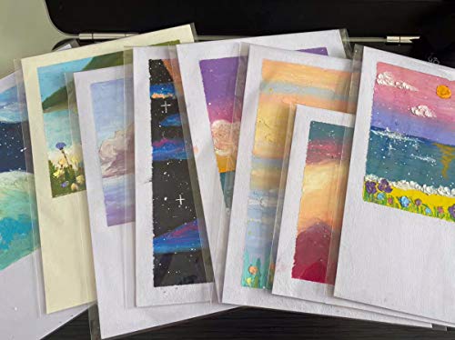 Delatanus 150 Pcs 5-1/2'' x 7-1/2'' Clear Cellophane Cello Bags,Thick Greeting Card Plastic Sleeves-Fit 5 X 7 Inch Cards Photos A6 A7 Envelopes Candy Treats 1.5-Mil