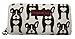 Bungalow360 Zip Around Wallet Black Dog