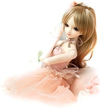 DocaMall Sleeveless Corset Wedding Dress New Bitty Princess Baby Doll's Clothes Fit 1/3 BJD Doll (Pink Sweety)