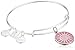 Alex and Ani Women's - Spiral Sun Expandable Charm Bangle Bracelet Shiny Silver Bangle Bracelet One Size