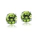 Silver Tone Birthstone Peridot August Crystal Stud Earrings with Swarovski Elements