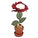 JustPaperRoses 2nd Year Cotton Anniversary Rose. 7 Inch Artificial Flower in Terra Cotta Pot – 1 Count Handmade Desk Display for Couples