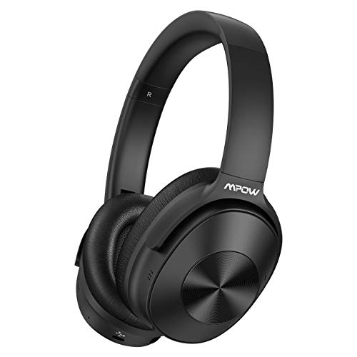Mpow Hybrid Active Noise Cancelling Headphones, Bluetooth Headphones Over Ear [2019 Version] with Hi-Fi Deep Bass, CVC 6.0 Microphone, Soft Protein Earpads, Wireless Headphones for TV Travel Work