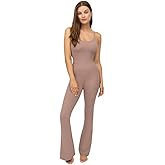 Yogalicious Lux Scarlett Flare Jumpsuit with Built-In Bra