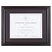 Dax 11x14 Classic Rosewood and Black Wall Frame with Black and Red Mat For 8.5x11 Document, Wall or Tabletop Display, 1 frame