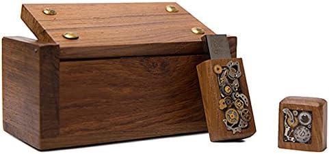 Steampunk USB Wooden Flash Drive 32gb by Absynthe Design - Handcrafted in India