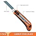 Utility Knife Heavy Duty Box Cutter| Craft 18mm Retractable and Auto Charge - Work Perfect in Everyday Use, TPR Handle, ABS Body and Anti Rust Blade Slot (3 Pack)