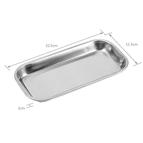 Medical Stainless Steel Instrument Tray Lab Instrument Dental Tool 8.85