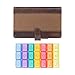 Weekly Pill Organizer - Never Forget to Take Your Medication Again - Travel Friendly 3 Times a Day AM PM Pill Box - Safe, Secure and Stylish - Unique Leather and Canvas Design with Generous Capacity