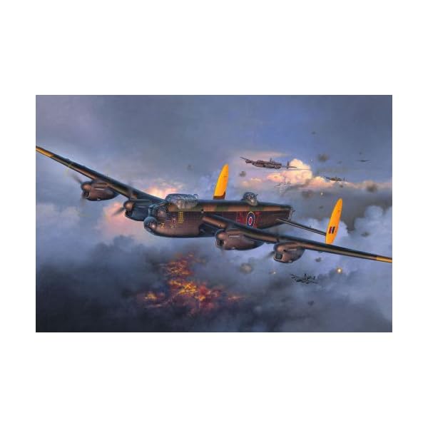 Revell REV-04300 Flugzeugbomber Avro Lancaster Mk.I/III, Flugzeugmodellbausatz 1:72, 29,5 cm/42,8cm Royal Air Force (RAF) Modelmaking, unlackiert – Bild 5