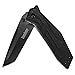 Kershaw Brawler Folding Pocket Knife (1990) with 3" Black-Oxide Finished High-Performance 8Cr13MoV Steel Blade; Black Glass-Filled Nylon Handle Scales with Reversible 4-Position Pocketclip; 3.9 oz primary