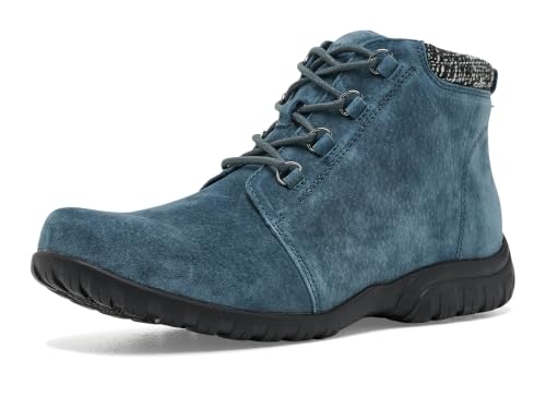 Propet Womens Delaney Round Toe Lace Up Zippered Casual Boots Ankle Low Heel 1-2" - Blue - Size 8 D at Amazon