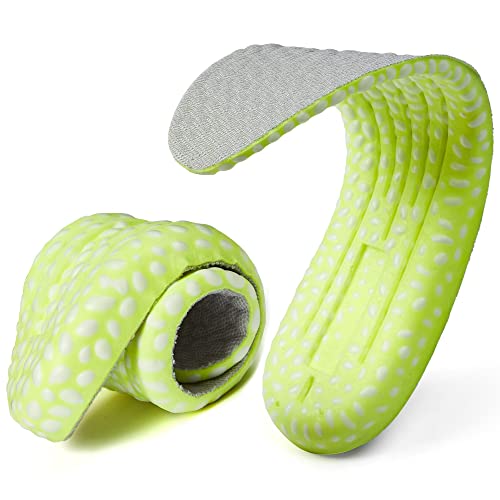 1 Pair Sponge Memory Foam Insoles Provide Superior Shock Absorption and Cushioning for Foot Pain Relief Comfortable Insoles for Women and Men for Everyday use for Size Women 12.5 Men 10.5… (Green)