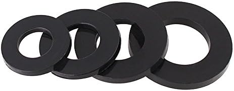 100pcs/lot M2 M2.5 M3 M4 M5 M6 M8 M10 M12 White Black Plastic Nylon Flat Washers Metric (M8 x 16 x 1.4, Black)