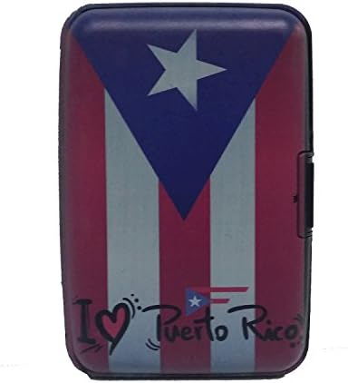 Wallet Blocking Aluminum Wallet Men Women Credit Card Case Puerto Rico Flag Aluminium