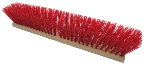 Straßenbesen 60 cm inkl. Holz-Besenstiel 140 cm Elaston rot für groben Schmutz/rauhe Böden Kehrbesen – Bild 3