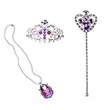 e-supao Princess Sofia Dress up the First 3 Pieces Party Set for Sofia costume Disney Crown wand Necklace (3 Pieces)