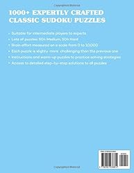 1000+ Sudoku Puzzles for Adults: Medium to Hard