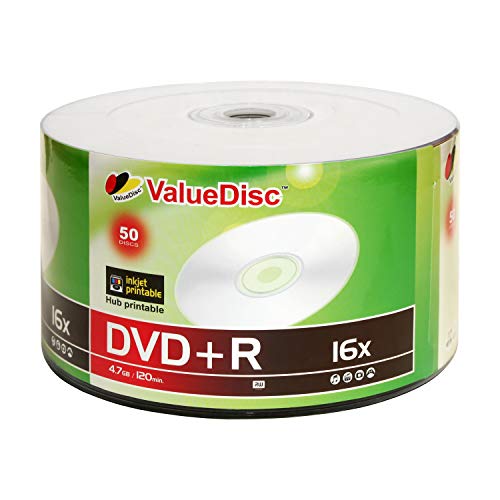 ValueDisc,White Inkjet Hub Printable DVD+R 16x 4.7GB/120 Minute Disc 50-Pack - Thumbnail 2