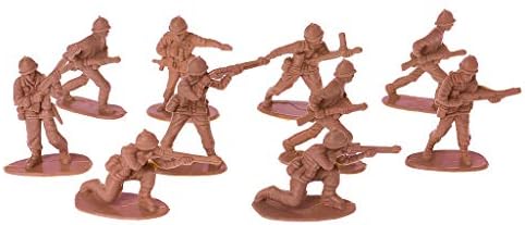 HNDHUI 10pcs Simulation Army Soldiers Toys Figures, Mini Play Figures Military Model Toy Plastic For Children Boys (Orange)