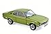 Norev Diecast Car & LED Display Case Package - 1975 Opel Manta, Lemon Green Metallic 183635 - 1/18 Scale Diecast Model Toy Car w/LED Display Case