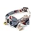 Necoichi Kabuki Charm Bow Tie Cat Collar (Navy)