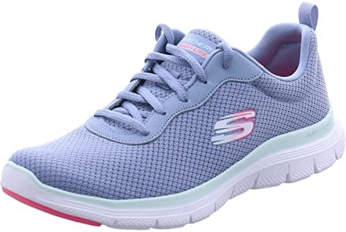 Skechers Flex Appeal 4.0 Brilliant View, Ténis Femininos, Acabamento em Malha de Ardósia, 39 EU