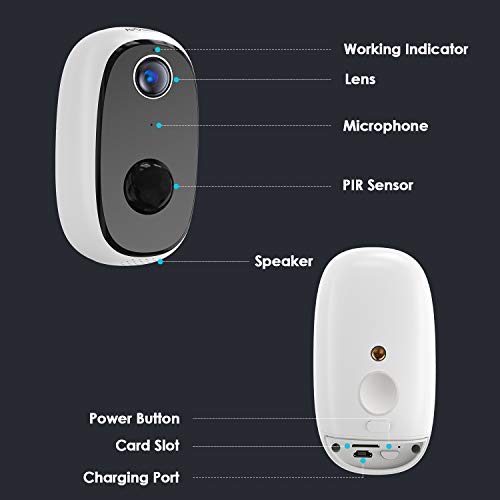 Wireless Outdoor Security Camera,ieGeek Rechargeable Battery Powered