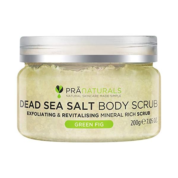 PraNaturals Dead Sea Salt Body Care Kit – Exfoliating Scrub & Moisturising Body Butter for Smooth Skin – Mango & Kiwi…